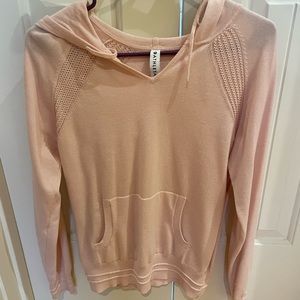 Light pink hooded sweater by Athleta
